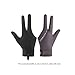 RNXRZANK 3 Finger Billiard Gloves for Indoor Use Separate Finger Design Lightweight Mitts for Men, Gray Left Hand