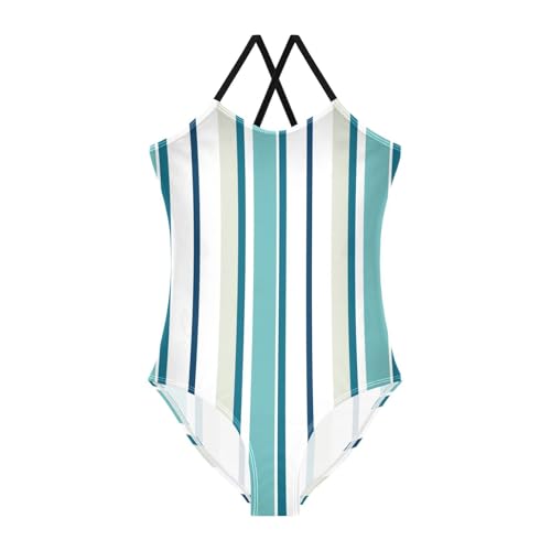 GuoChe Colored Stripes Toddler Swimsuit Girl Swim Suits for Girls Kids Bathing Suit Girl Beach Swimwear