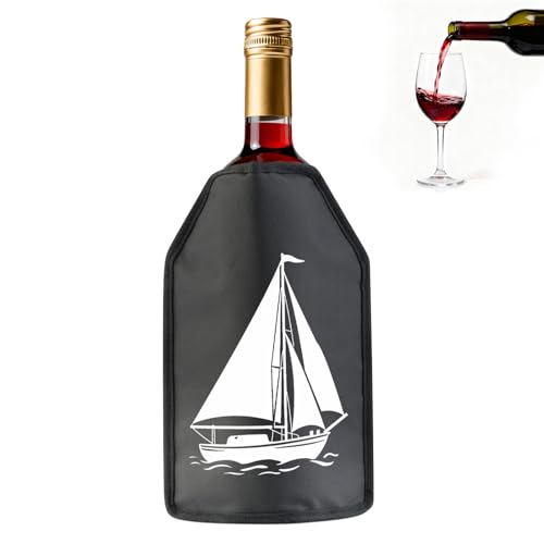 Universal Wine Chiller Sleeve for All Bottles - Rapidly Cools & Keeps Wine, Champagne & Beer Ice-Cold in Minutes - Portable No-Mess Gel Cooler for Picnics & Parties