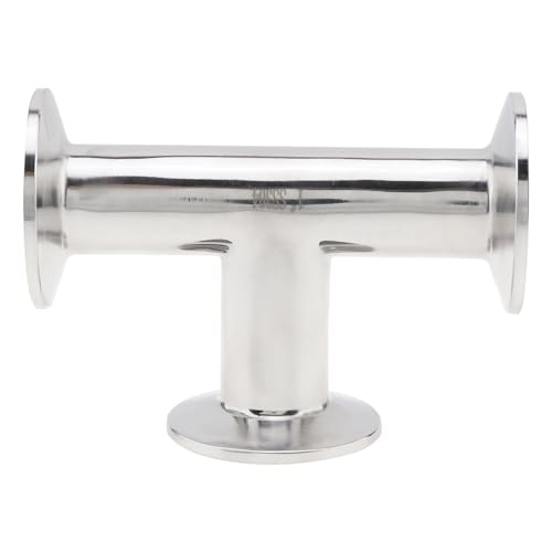 Image of Clamp Tee 3 Way Stainless Steel 304 Sanitary Fitting Fit for 1.5-Inch Tri Clamp, 25mm Pipe OD T-shaped Fittings