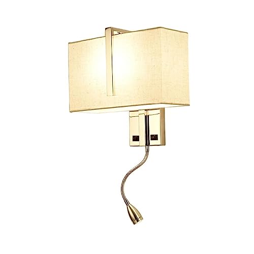 GLETSF Apliques De Pared Led De Acero Inoxidable De Estilo Nórdico E27, Luces De Pared De Diseño Retro, Lámpara De Sal Enchufable, Adecuada para Dormitorio, Pasillo, Bar, Cafete