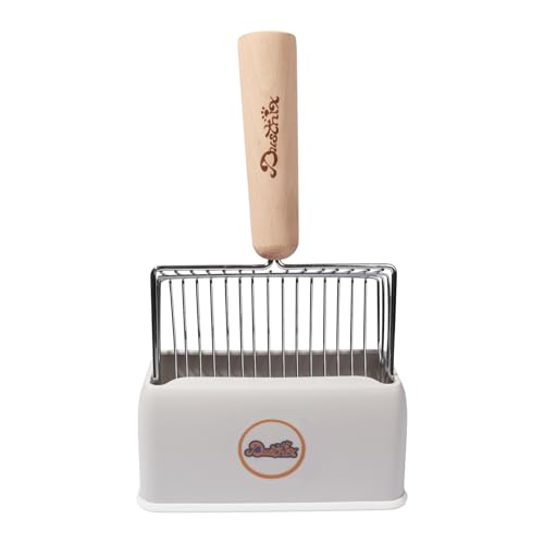 DUSTNIX Cat Litter Scoop Metal Litter Scooper with Holder Cat Litter Scooper Kitty Litter Scoop Cat Poop Scooper Poop Scooper for Cat Litter Litter Box Scooper Metal