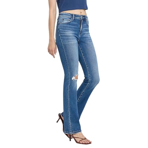 Flying Monkey High Rise Bootcut Jeans Medium Blue4