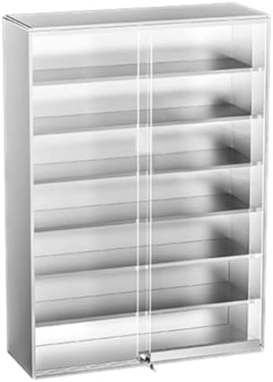 Lockable Wall-Mounted Cigarette Showcase Rack, Sliding Door Display Holder for Retail & Home Use, Durable Cigarette Case for Organized Storage and Easy Access