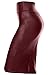 Faux Leather Skirts for Women High Waisted Leather Bodycon Pencil Skirt