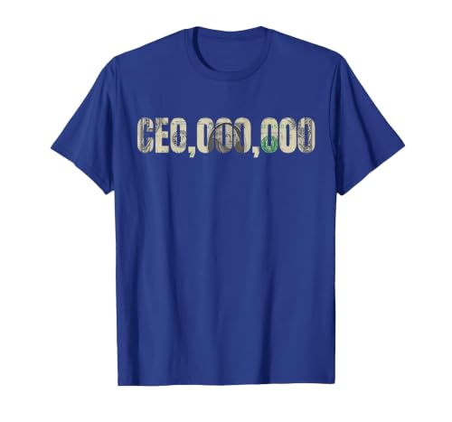 Entrepreneur CEO,000,000 Millionaire Businessman CEO T-Shirt T-Shirt, Men, Royal Blue, Small