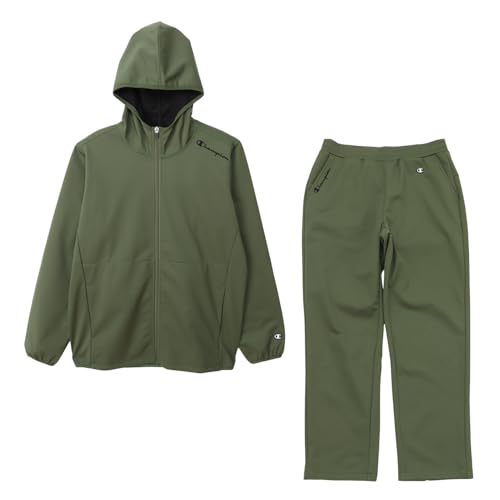 [チャンピオン] 【セット買い】 ジップフーデッドジャケット C3-CS112＆ロングパンツ C3-CS211 ストレッチ 保温 撥水 防風