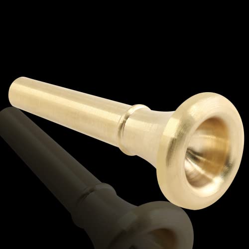 BokWin 1 Pcs French Horn Mouthpiece,2.68"Deep Cup Mouth Horn,Mini Brass Horn(Gold) - Thumbnail 2