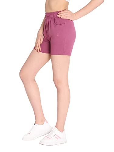 Image of CHKOKKO Women's Regular Cotton Regular Fit Plain Shorts for Women