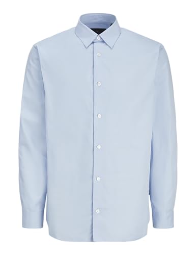 Jprblabushwick - Maglietta Stanley L/S, Blu Chambray. vestibilità: Solida, L