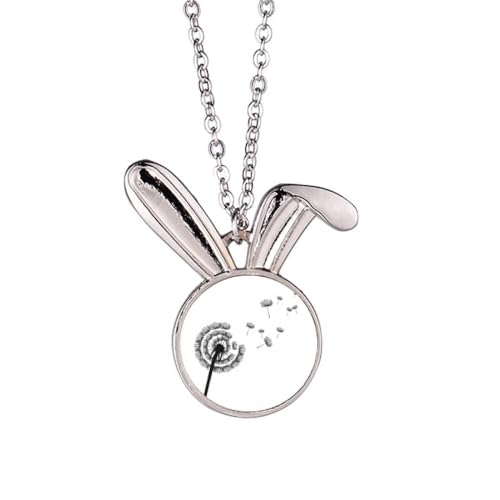 Collier lapin et motif pissenlit pour porter vos vœux les plus chers