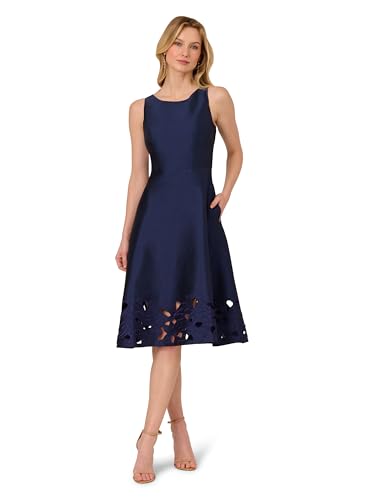Adrianna Papell Women's Taffeta Cutwork Dress
