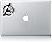 Avengers Logo MacBook Decal Apple MacbookLaptop Vinyl Sticker Decal (Black)