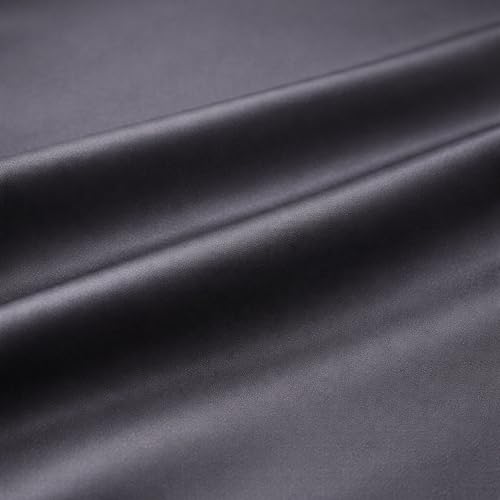 Image of LANE LINEN 100% Cotton Satin Fantasy Bedsheet Double Size - Charcoal