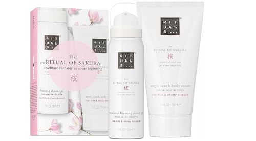 The Ritual of Sakura - Set de regalo de lujo de gel de ducha de 50 ml y crema corporal de 70 ml
