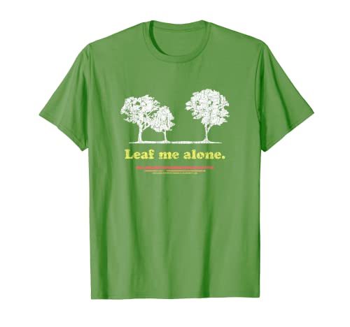 Leaf Me Alone Loner Tímido Introvertido Divertido Árbol Retro Gráfico Camiseta