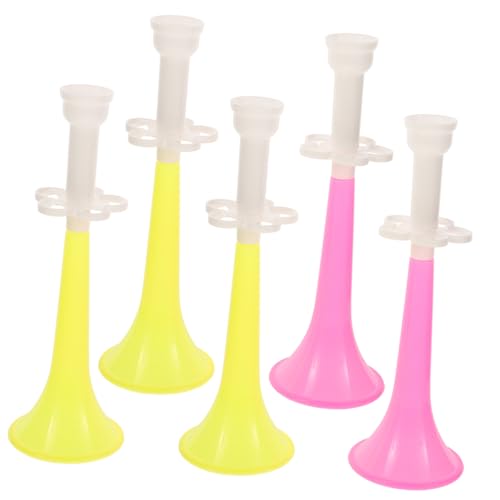 Abaodam 5piezas Altavoz De Plástico Trompeta Para Aficionados Al Deporte Matracas De Plástico Para Eventos Deportivos Para Estadios Fútbol y Colores Brillantes