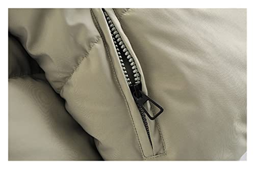 DULIDU Parkas feminino grosso, quente, solto, acolchoado, casaco, vintage, manga comprida, bolsos, P