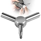 Pisman Airsoft Valve Key Tool 3 in 1, Stainless Steel GBB Magazine Valve Wrench for KSC WA WE TM KJW KWA, Air Pistol Valve Removal Tool with 2mm/6mm/8mm Tips