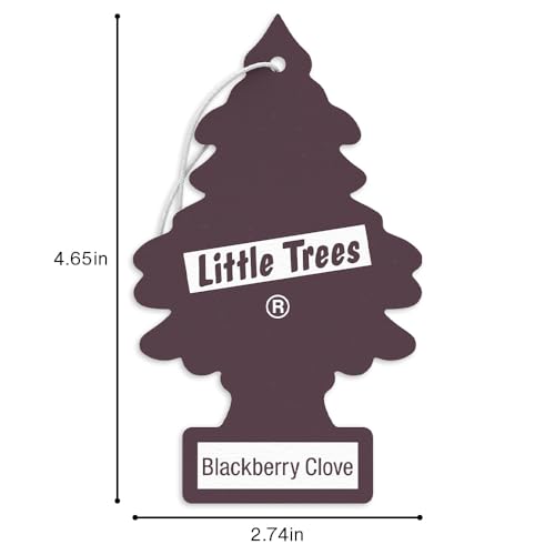 Image of LITTLE TREES Car Air Freshener | Hanging Tree Provides Long Lasting Scent for Auto and Home | 24 Air Fresheners |Blackberry Clove