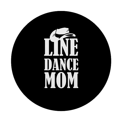 Line Dance mom line dancing mother PopSockets Swappable PopGrip, Black - Image 3