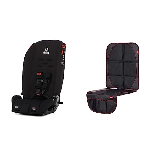 Diono Radian 3R, 3-in-1 Convertible Car Seat, Jet Black & Ultra Mat Complete Back Seat Upholstery Protection from Child Car Seats and Pets, Crash Tested