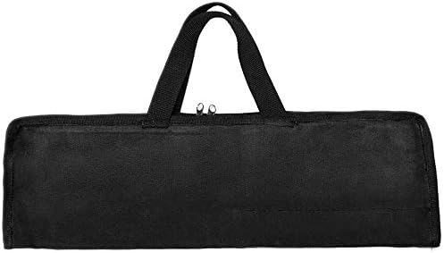 Miniatura 8 de Rollo de cuchillos, bolsa resistente para cuchillos, estuche de lona encerada con 4 ranuras para cuchillos y herramientas de cocina, bolsa para