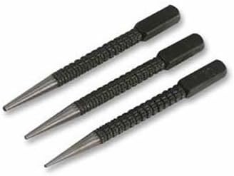 NAIL PUNCH SET 3 PIECE. CENTER PUNCH. PIN. DIY. WOODWORK. WOOD WORK. NEW STEEL.