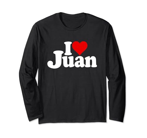 I LOVE HEART JUAN NOME SU UN TEE Maglia a Manica