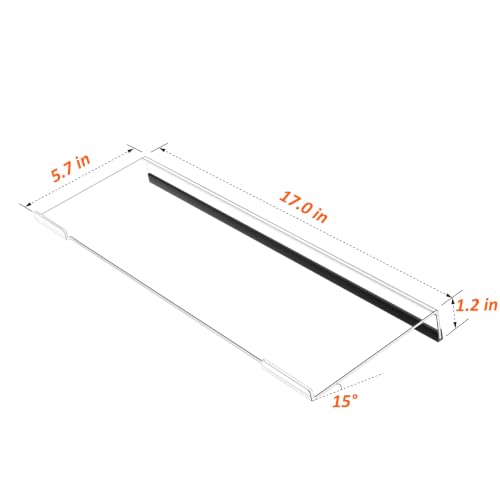 Image of Egchi Computer Keyboard Stand PC Keyboard Stand, Acrylic Tilted Keyboard Stand for Ergonomic Typing Clear Keyboard Tray for Easy Typing and Working, Keyboard Holder with Silicone Non-Slip Case