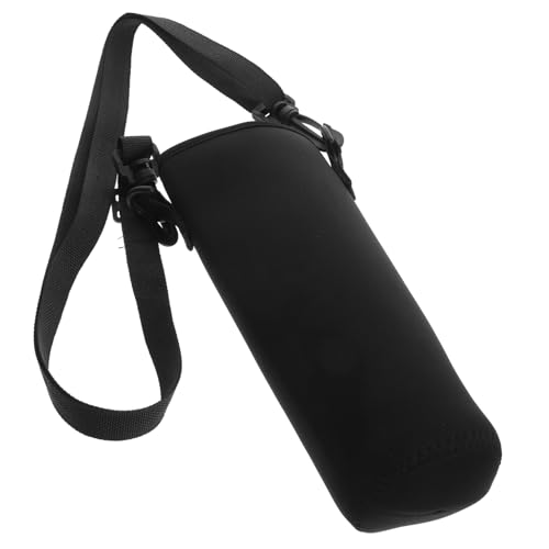 SOPOTUTU Housse Néoprène pour Bouteille avec Bandoulière Protection Isolante Choc et Brûlure pour Randonnée et Camping Portable