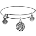 Bangle Bracelet and Sunflower Charm
