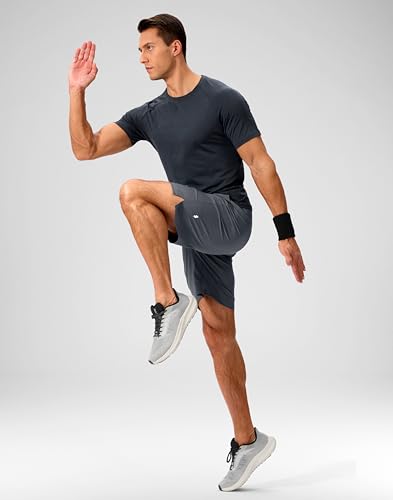 Image of Soothfeel Men's Running Shorts with Zipper Pockets 9 inch / 7 inch / 5 inch Quick Dry Eight Basketball Gym Workout Athletic Shorts