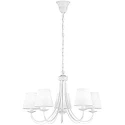 Lamparas Techo Para Dormitorios Matrimonio Trio Lighting Cortez Lámpara E14, 28 W, Blanco, 66 x 66 x 150 cm
