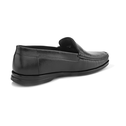 Image of Blue Leather By Centrino mens 4075 Blue Leather Men's Formal Shoes | Genuine Leather Upper with Cushioned Footbed | Sleek & Stylish Design for Office & Formal Wear Slip-On design | Durable Anti-Skid Sole