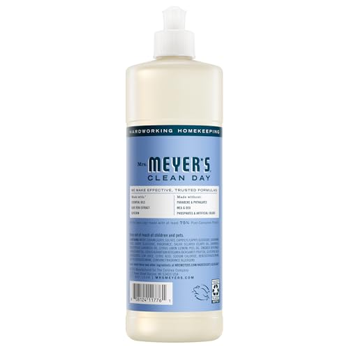 Image of MRS. MEYER'S CLEAN DAY Liquid Dish Soap, Bluebell Scent, 16 Fl Oz Bottle