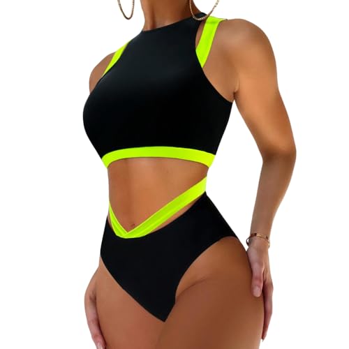 Rand Ropa Pole Dance Mujer – Conjunto Pole Dance Negro con Transparencias, Top Deportivo y Short de Tiro Alto, Pole Dance Ropa para Flow, Exotic, Escenario y Entrenamiento (S)