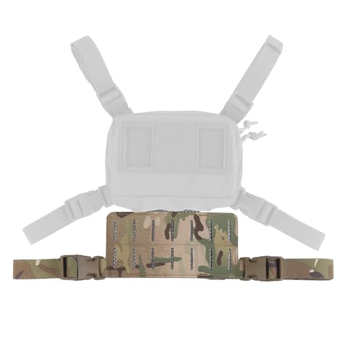 FoldPanel MOLLE Hanging Holder for PRC 152/148 Radio Case, Plate Carrier for Walkie Talkies Pouch with Adjustable Chest Strap & Buckle, Expanded Chest Rig Attached to Tactical Vest by Hook Loop(CP)