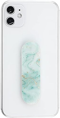 MOMOSTiCK - The Original! Smartphone Finger Holder - Mobile Phone Holder Stand Grip - Mobile Phone Holder Mobile Phone Ring (Marble Series - Turquoise)