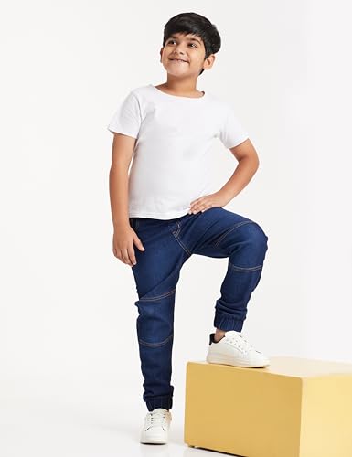 Image of Amazon Brand - Symbol Boys Boys Slim Fit Stretchable Jogger Jeans (Elasticated Waist Band)