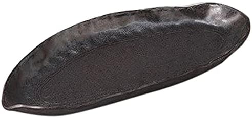 Set of 10, Transforming Plates, Ebushi Blown Tree Leaf Long Plate, 14.6 x 6.6 x 1.2 inches (37 x 16.8 x 3 cm), Restaurant, Restaurant, Commercial Use, Tableware