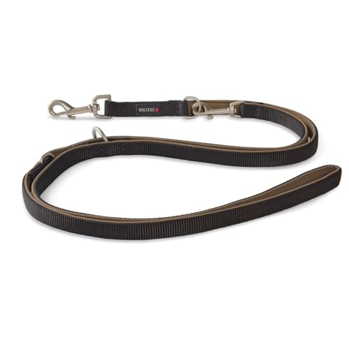 Wolters Führleine Professional Comfort, Farbe:schwarz/braun, Größe:M 300 cm x 15 mm (extra lang)