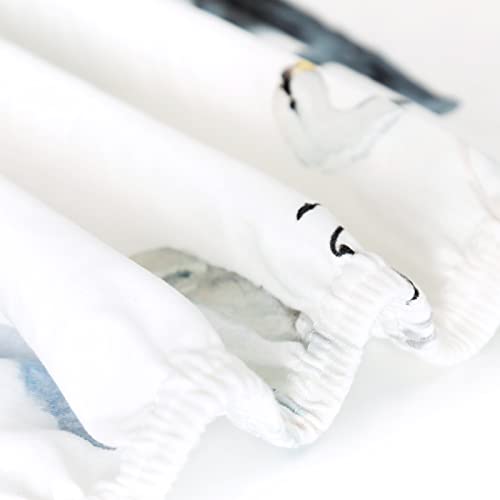 Image of GRSSDER Stretch Ultra Soft Jersey Knit Changing Pad Cover Set 2 Pack, Change Table Pad Covers Fit 32 inch /34 inch x 16 inch Pads Safe and Snug, Pretty Swan /Watercolor Dandelion for Baby
