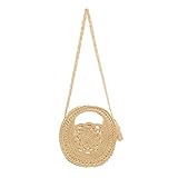 ayliss women summer crossbody bag clutch handmade woven shoulder bag knitting tassel purse beach crochet fringed wallet light brown 