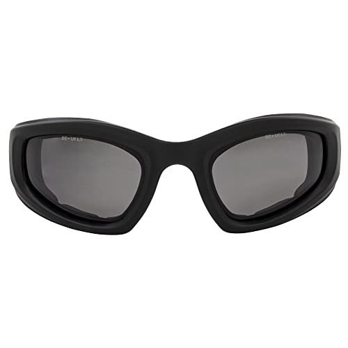 Birdz Eyewear Soar Safety Padded Motorcycle Goggles 2 Pairs Black Frames with Clear & Smoke Lenses by Birdz - Image 6