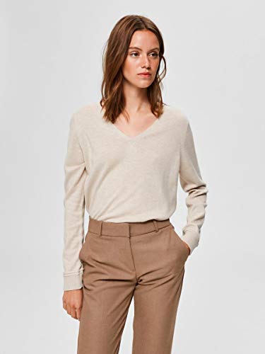 SELECTED FEMME SLFINKA Cashmere LS Knit V-Neck