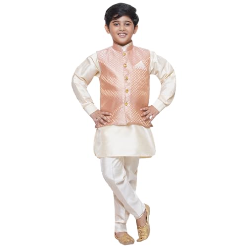 AJ DEZINES Boys Indian Wear Bollywood Style Kurta Pyjama Waistcoat for Kids