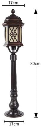 Generic GUOCC Creative E27 Vintage Brass Outdoor Waterproof Glass Post Lamps Retro Industrial Aluminum Outside Pillar Lights Courtyard Lawn Garden Landscape Park Decorative Column Lights Lights Fixture photo 3