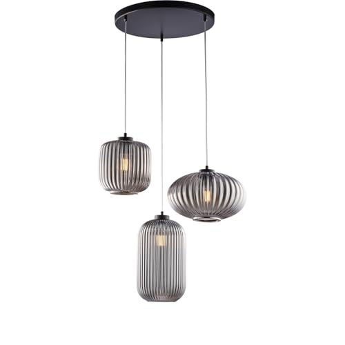 Suspension design fer noir et câbles réglables pour créer une ambiance chaleureuse
