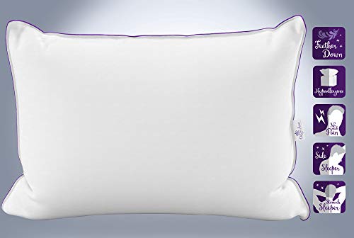 50% Goose Down + 50% Feather Blend Pillow - Princess Luxury Hotel Pillow - Ultimate Sleep Comfort Bed Pillow (Queen Soft) #TOP2